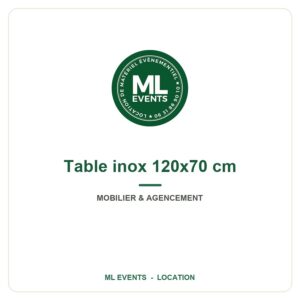 Table inox 120x70 cm